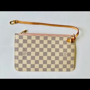 LOUIS VUITTON Damier Azur MM GM Neverfull Pochette
